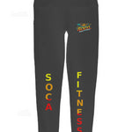 Soca Pace Fitness with Line words Ladies High Rise 7/8 Legging